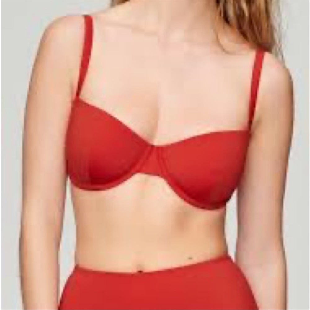 Cuup bathing suit - balconette top and tap full coverage bottom NWT